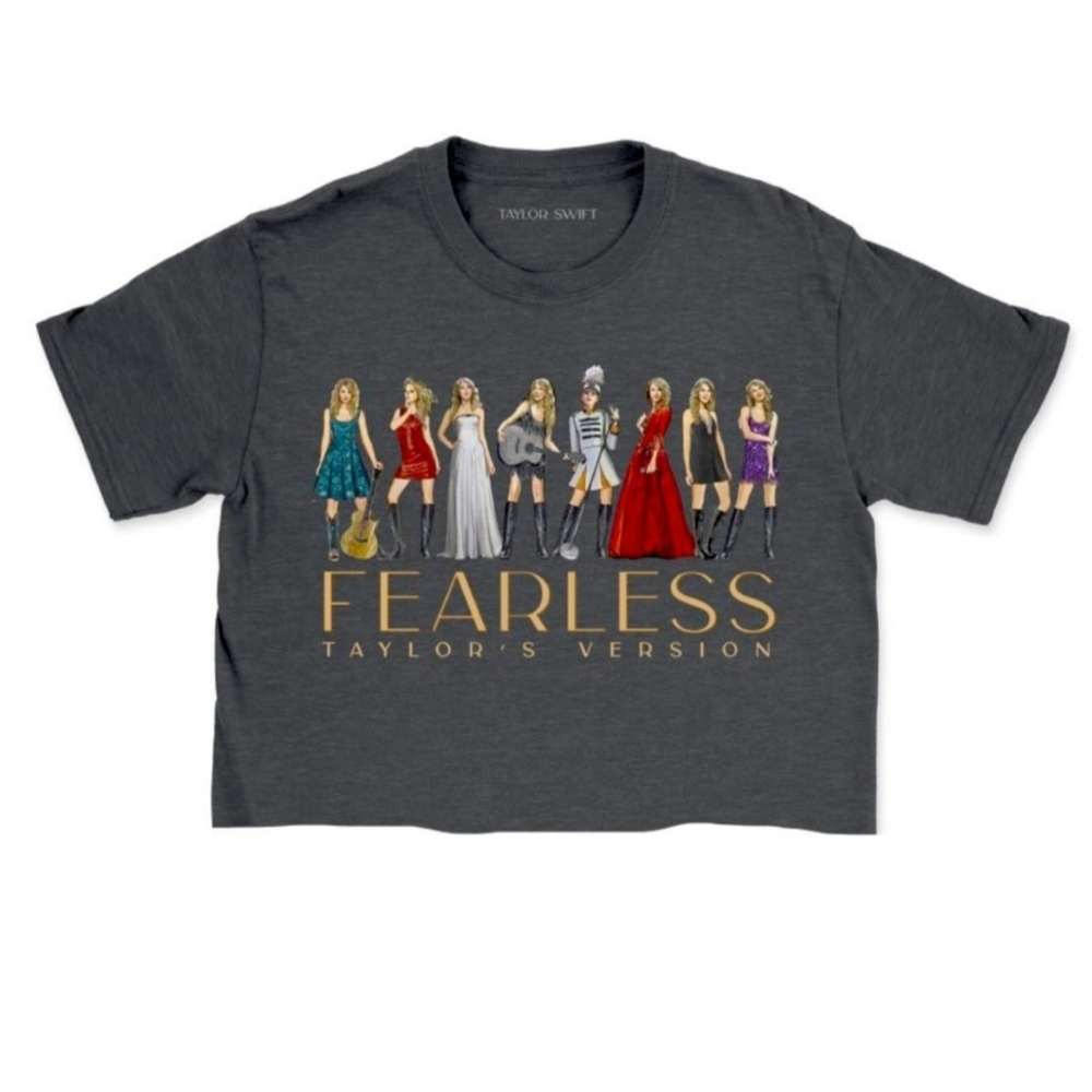 Taylor Swift Fearless Album Crop Top / Baby Tee Size Medium